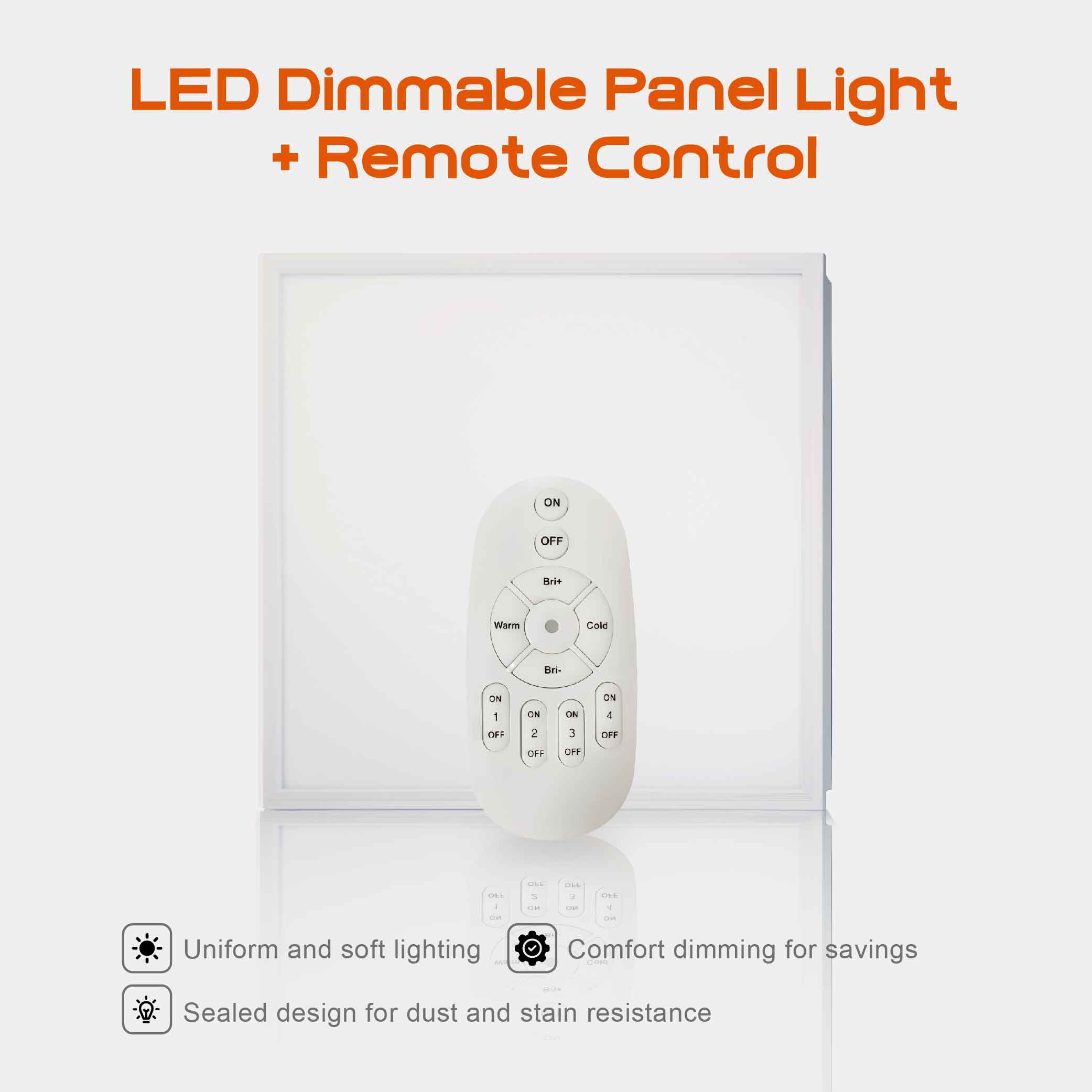 LED調光平板燈+遙控器